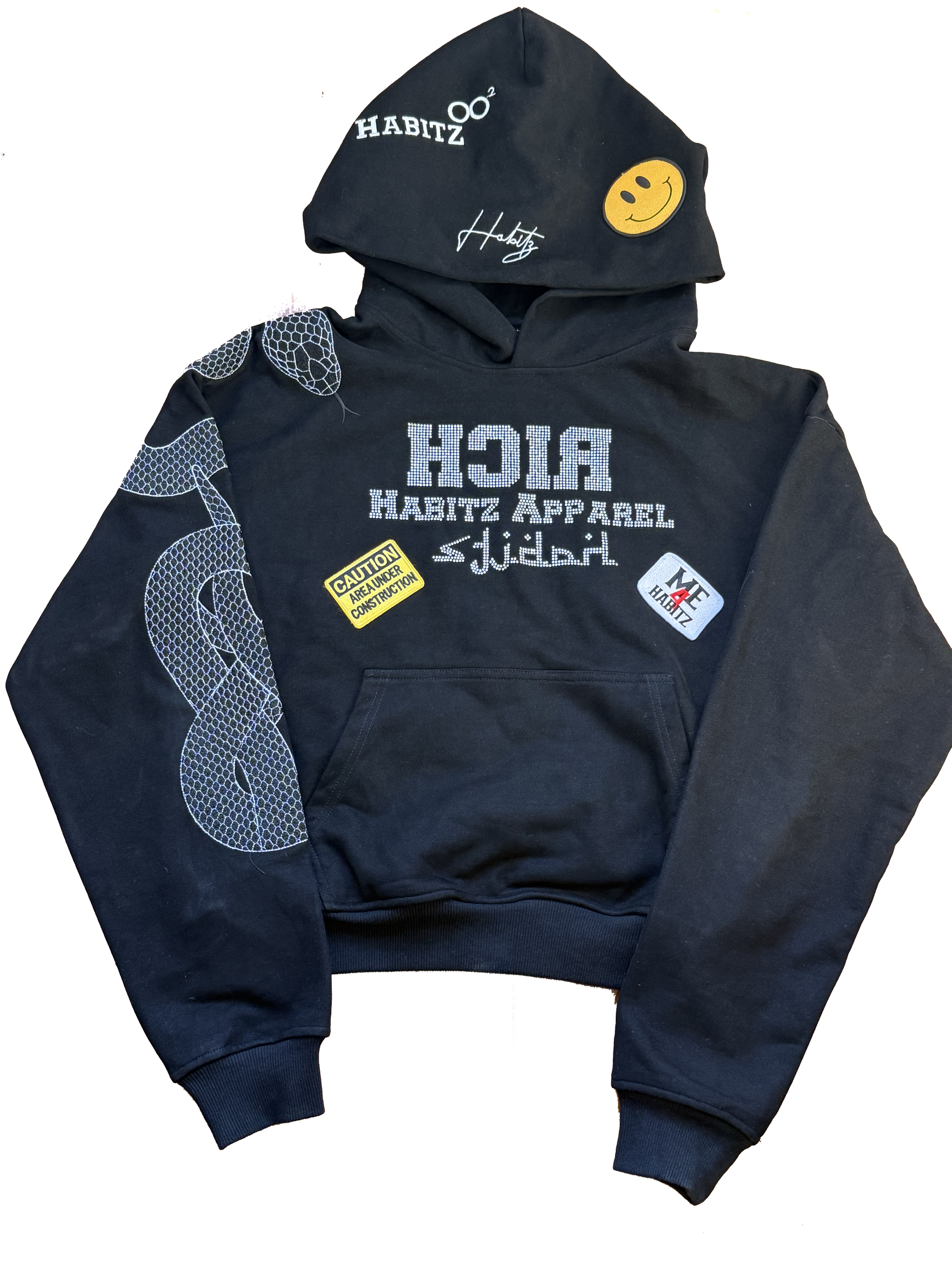 (Black)"ME 4 Habitz" Hoodie