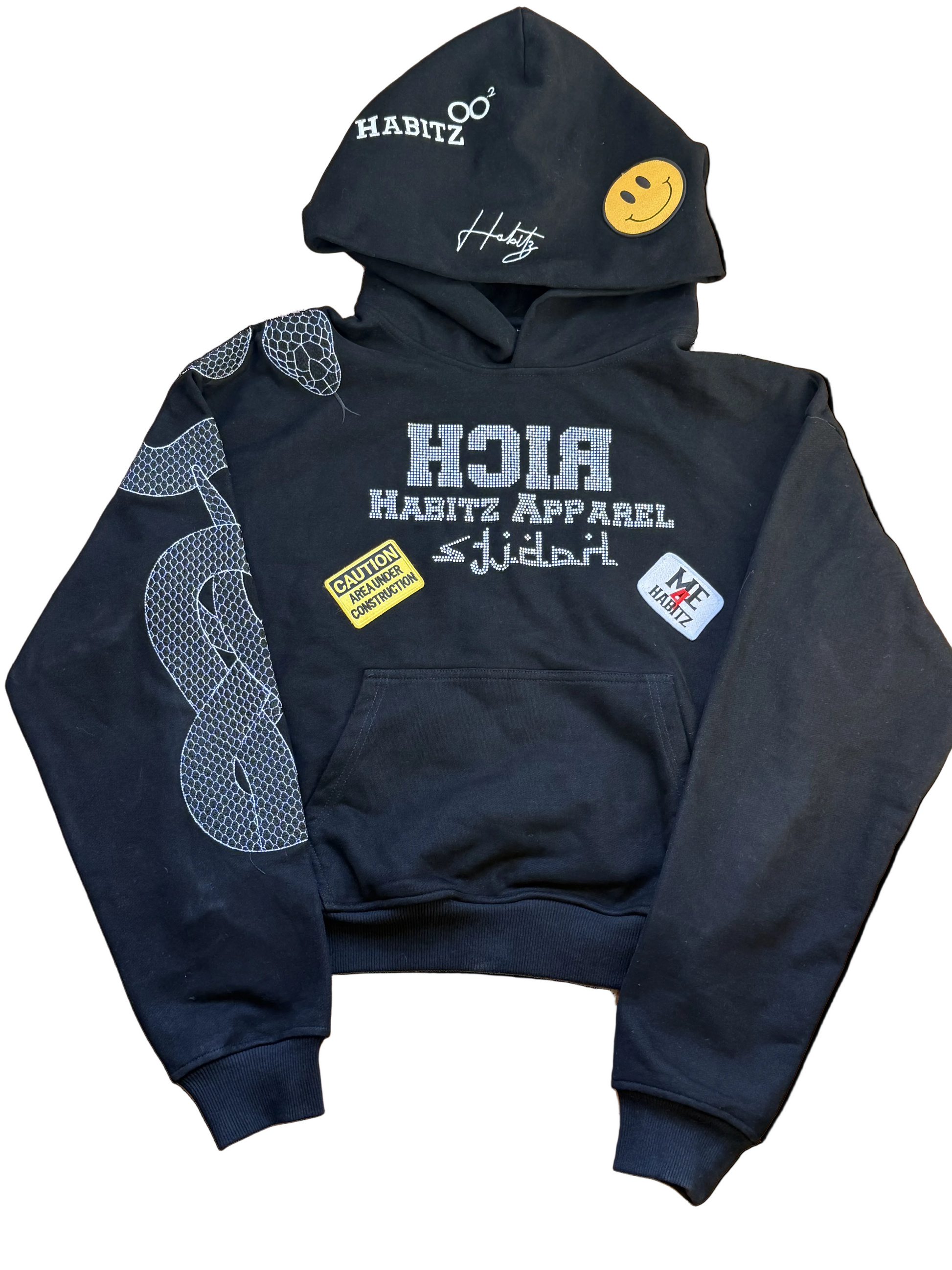 (Black)"ME 4 Habitz" Hoodie
